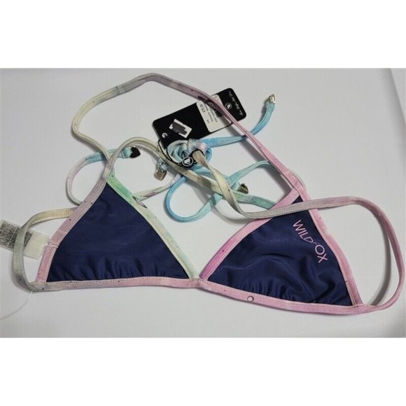 NWT Wildfox XS Reversible Space Cadet Triangle Bikini Swim Top 113796 - Picture 2 of 2
